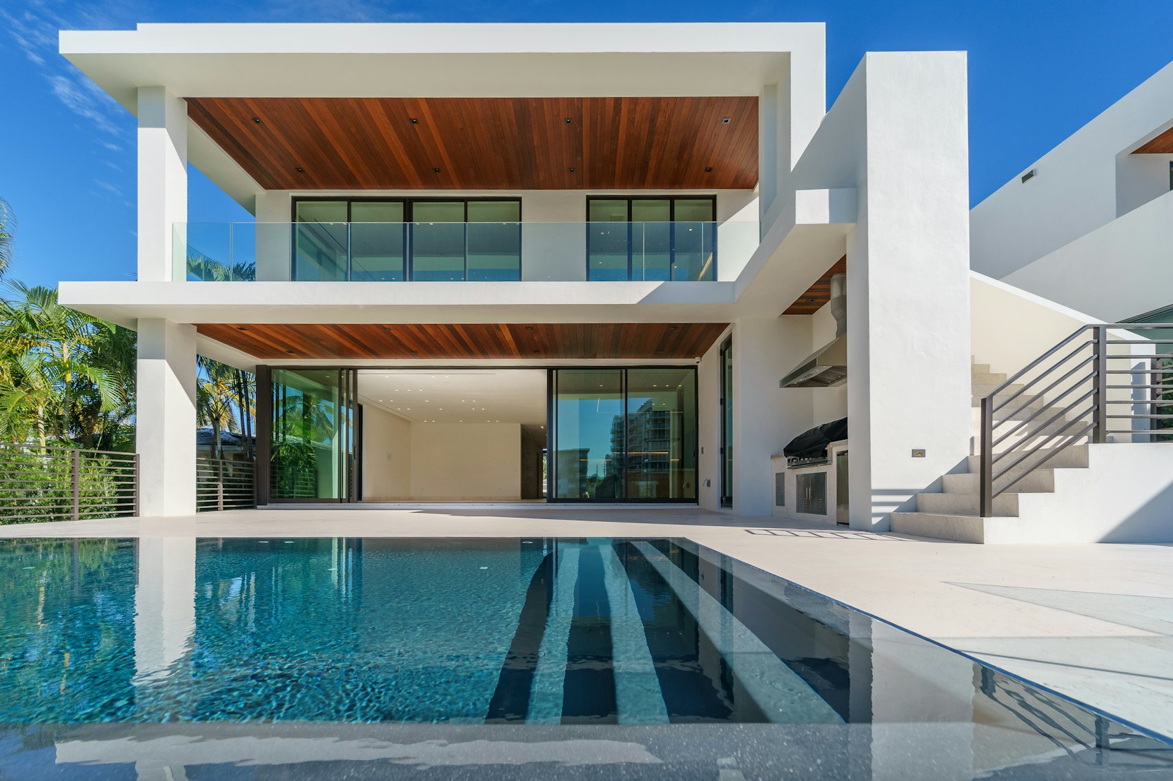 A Mediterranean villa with a pool